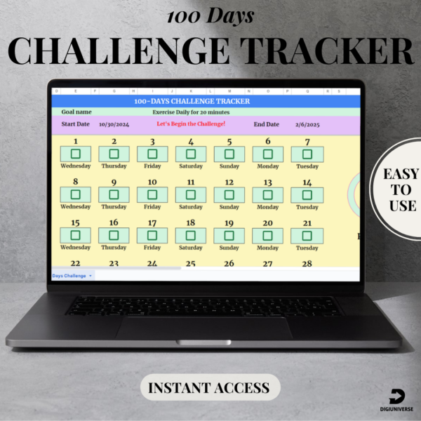 100 days challenge tracker